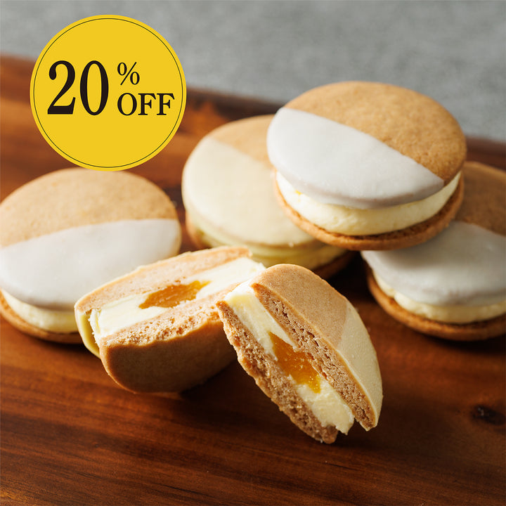 【チーズの日特別価格】チーズクリームクッキーサンド 5個入（プレーン＆パッションパイン）